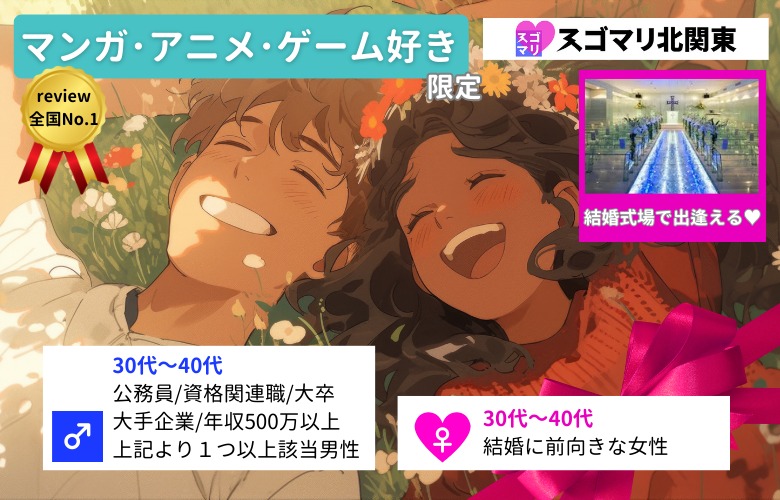 【アニメ･漫画･ゲーム好きな方限定】公務員/資格関連職/大卒/大手企業/年収500万以上より1つ以上該当する男性