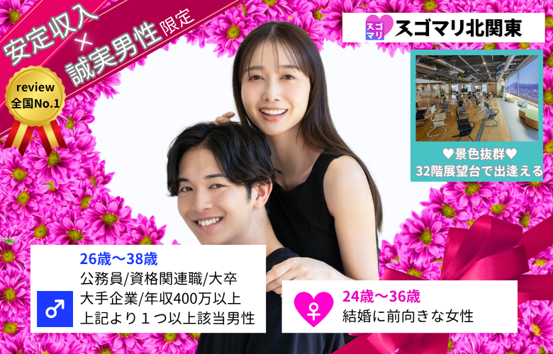 公務員/資格関連職/大卒以上/大手企業/年収400万以上の男性限定婚活パーティー
