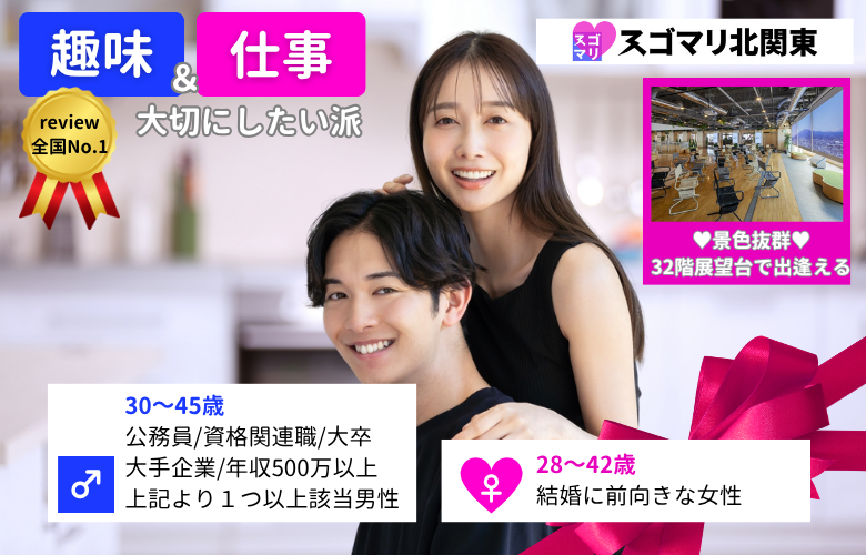 【自分らしさと二人の時間】公務員/資格関連職/大卒以上/大手企業/年収500万以上の男性限定婚活パーティー