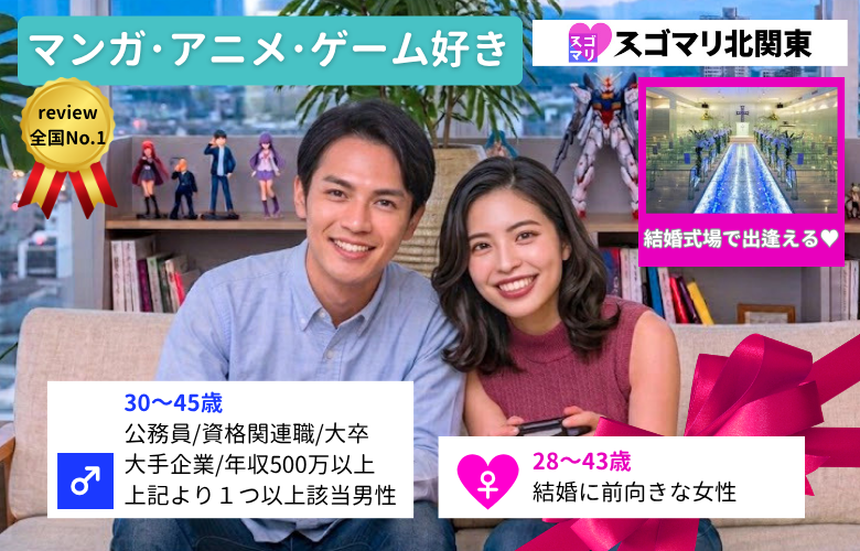 【マンガ・アニメ・ゲーム好き限定】公務員/資格関連職/大卒/大手企業/年収500万以上より1つ以上該当する男性