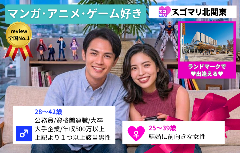 【マンガ・アニメ・ゲーム好き】公務員/資格関連職/大卒以上/大手企業/年収500万以上より1つ以上該当する男性